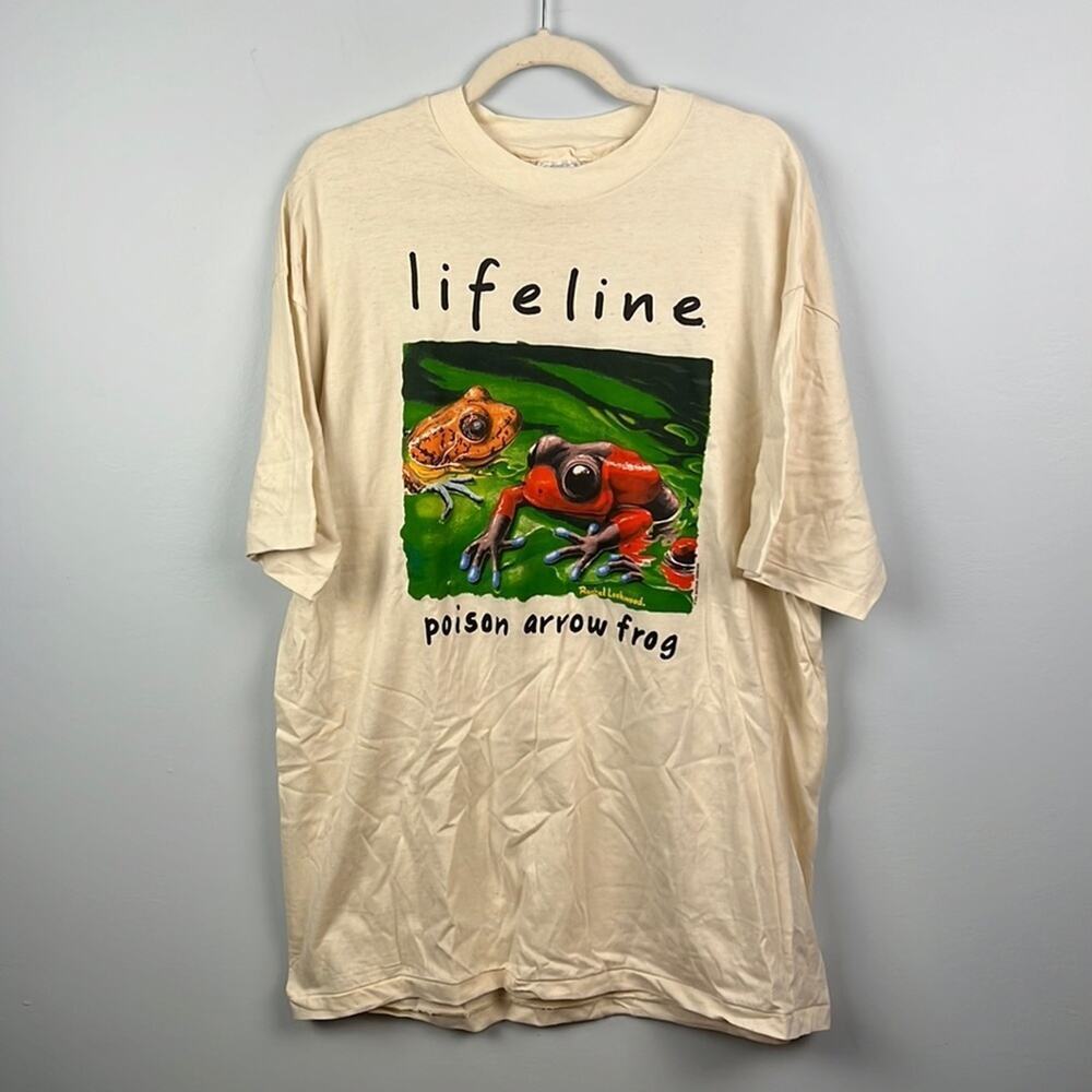 Vintage tree frog lifeline short sleeve single stitch tshirt